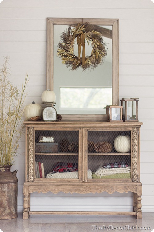 natural wood cabinet