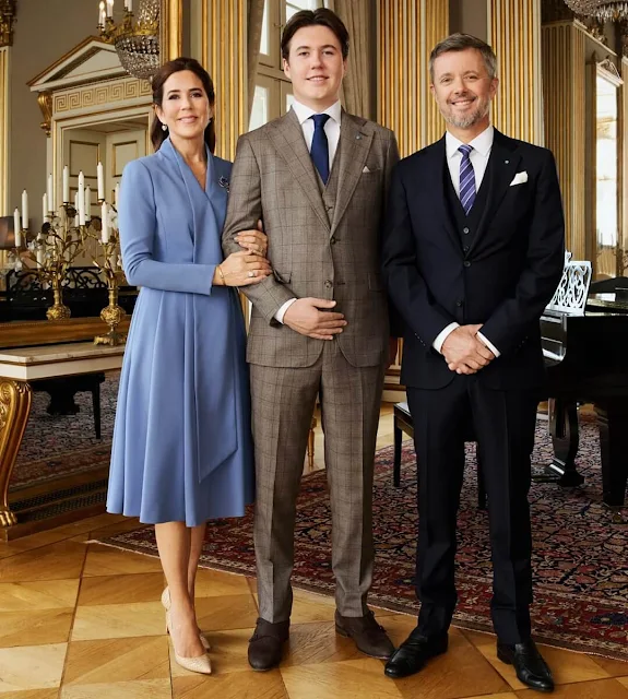 Crown Prince Frederik, Crown Princess Mary, Prince Christian, Princess Isabella, Prince Vincent and Princess Josephine