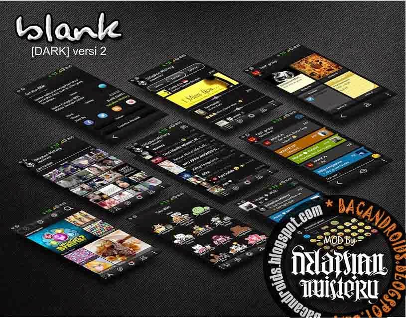 BBM Dual Mod Blank Thema Dark V2 Apk Klone