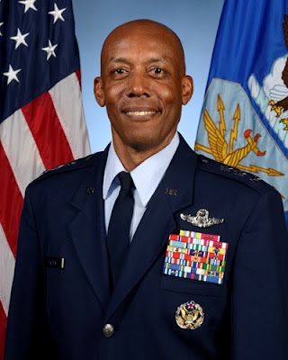 image result for General charles q brown first african american Air Force chief of staff,