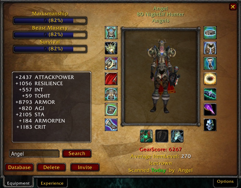 wow gearscore addon 3.3 5a