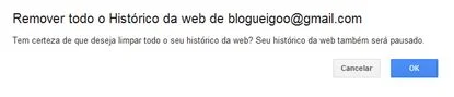 apagar histórico do google