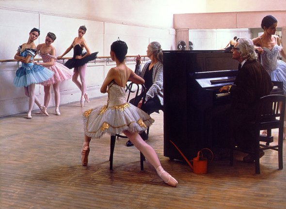 Douglas Hofmann pinturas foto-realistas mulheres dançarinas bailarinas