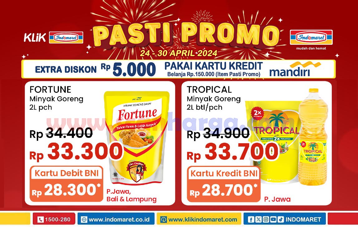 Promo Indomaret Pasti Heboh Harga Minyak Goreng 24 - 30 April 2024