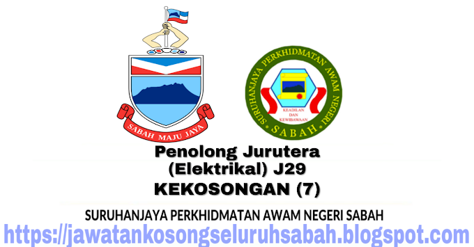 KERJA KOSONG SABAH  Penolong Jurutera (Elektrikal) J29