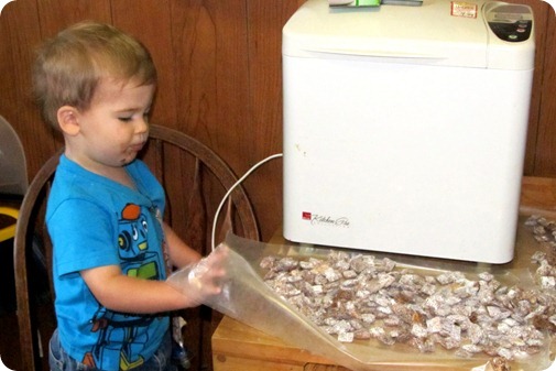 Nolan Helps in the Kitchen