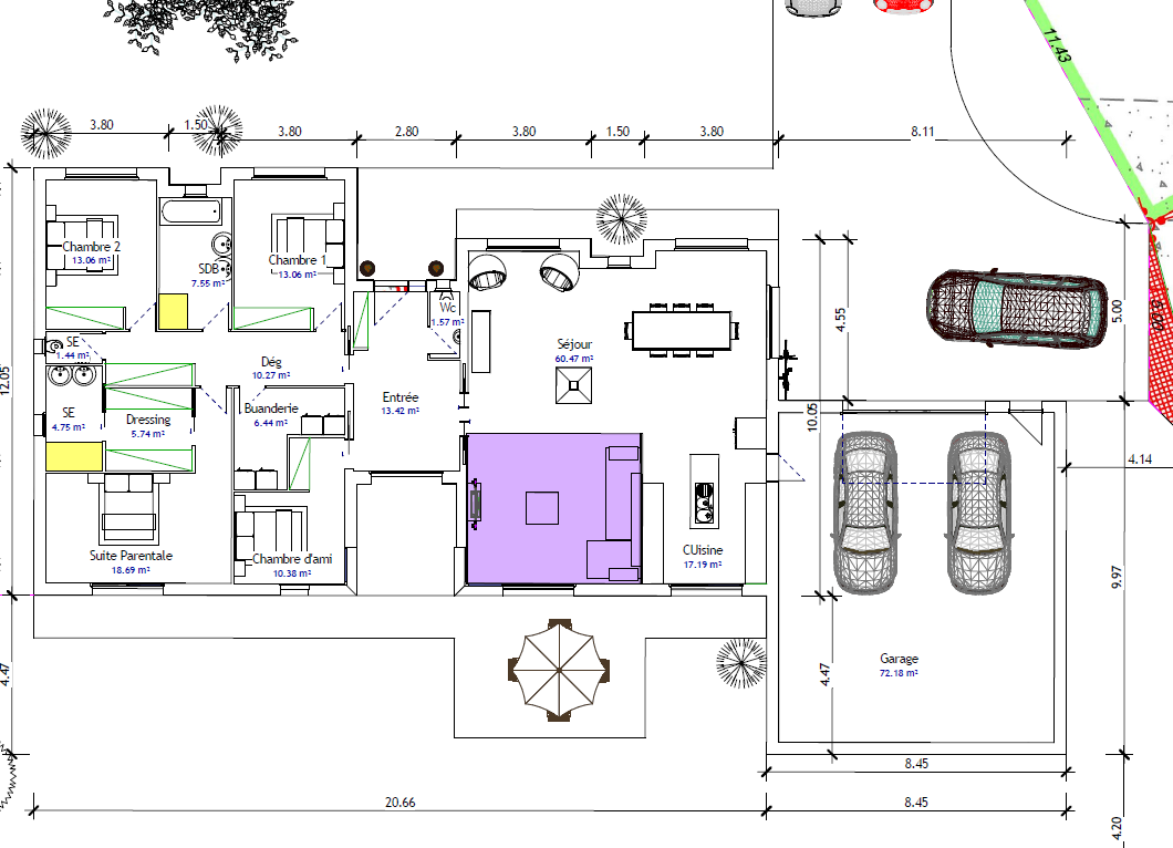 Plan de maison plain pied avec garage Dessins Drummond - plan maison plain pied 3 chambres avec garage