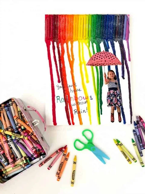 Melted Crayon Rainbow Craft