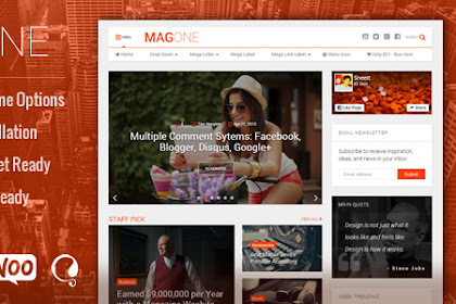 MagOne v6.4.9 – Responsive News & Magazine Blogger Template