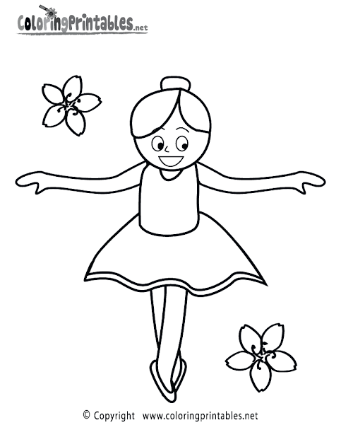 Cheerleader Color Pages Printables  Ballet Girl Coloring Page  Free  Girls Coloring Printable