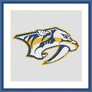 Nashville Predators logo cross stitch pattern