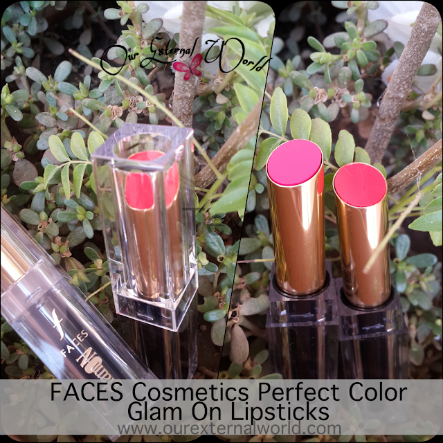 FACES  Glam On Color Perfect  Lipsticks - Pink About Me & Miami Night - Review, Swatches