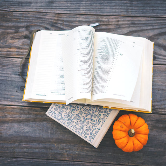 Bible laying open on a table