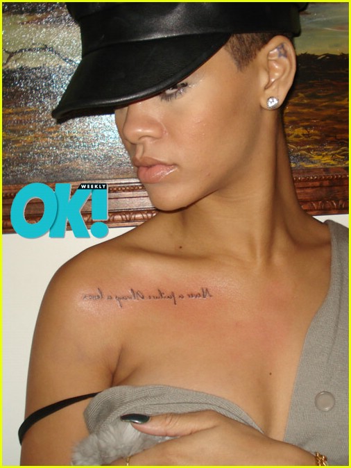 Rihanna's chest tattoo, Rosie Huntington-Whiteley's cute heart tattoo and 