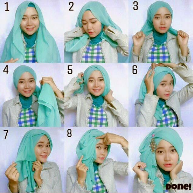 Tutorial Hijab Segi Empat Simple dan Mudah