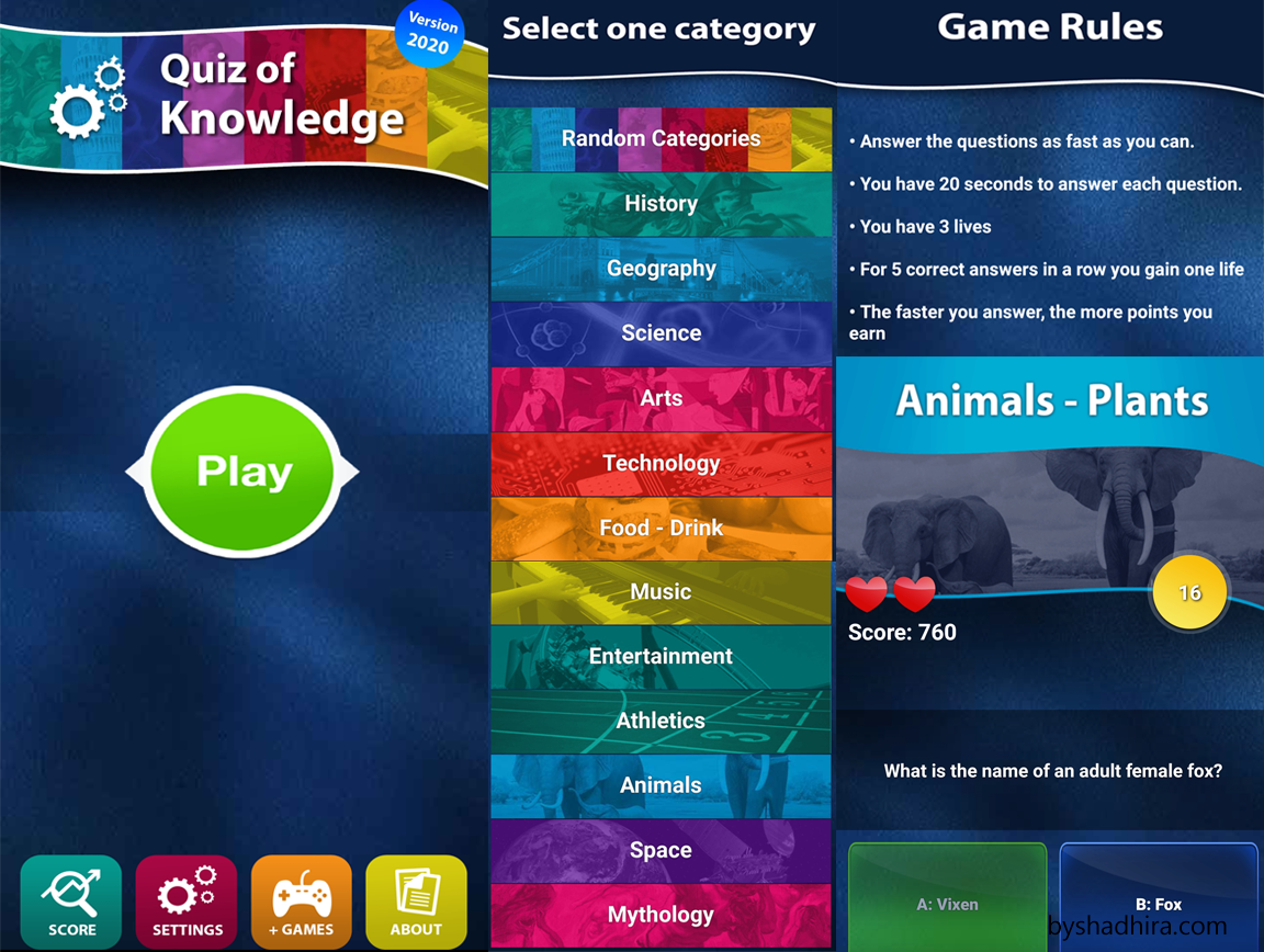 quiz of knowledge game