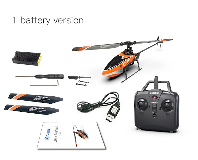 Eachine E129 2.4G 4CH 6-Axis Gyro Altitude Hold Flybarless RC Helicopter RTF