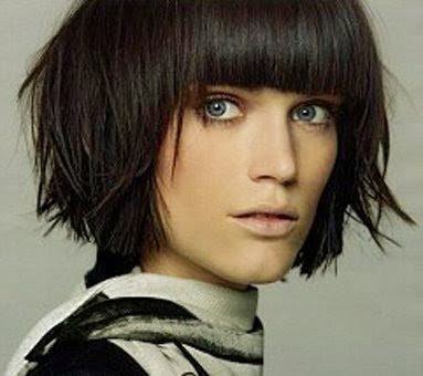 Flequillo con pelo corto