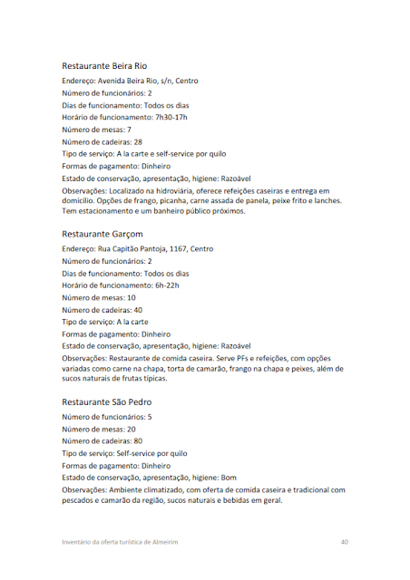 INVENTÁRIO DA OFERTA TURÍSTICA HIERARQUIZAÇÃO DE ATRATIVOS DIAGNÓSTICO DA INFRAESTRUTURA DE TURISMO RELATÓRIO DE OPORTUNIDADES DE NEGÓCIOS 2014.1. -  B.1. Serviços e equipamentos de hospedagem