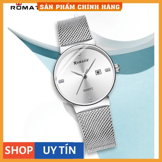 ĐỒNG HỒ NỮ ROMATIC ITALIA - DÂY TITANIUM SANG TRỌNG + TẶNG HỘP & PIN