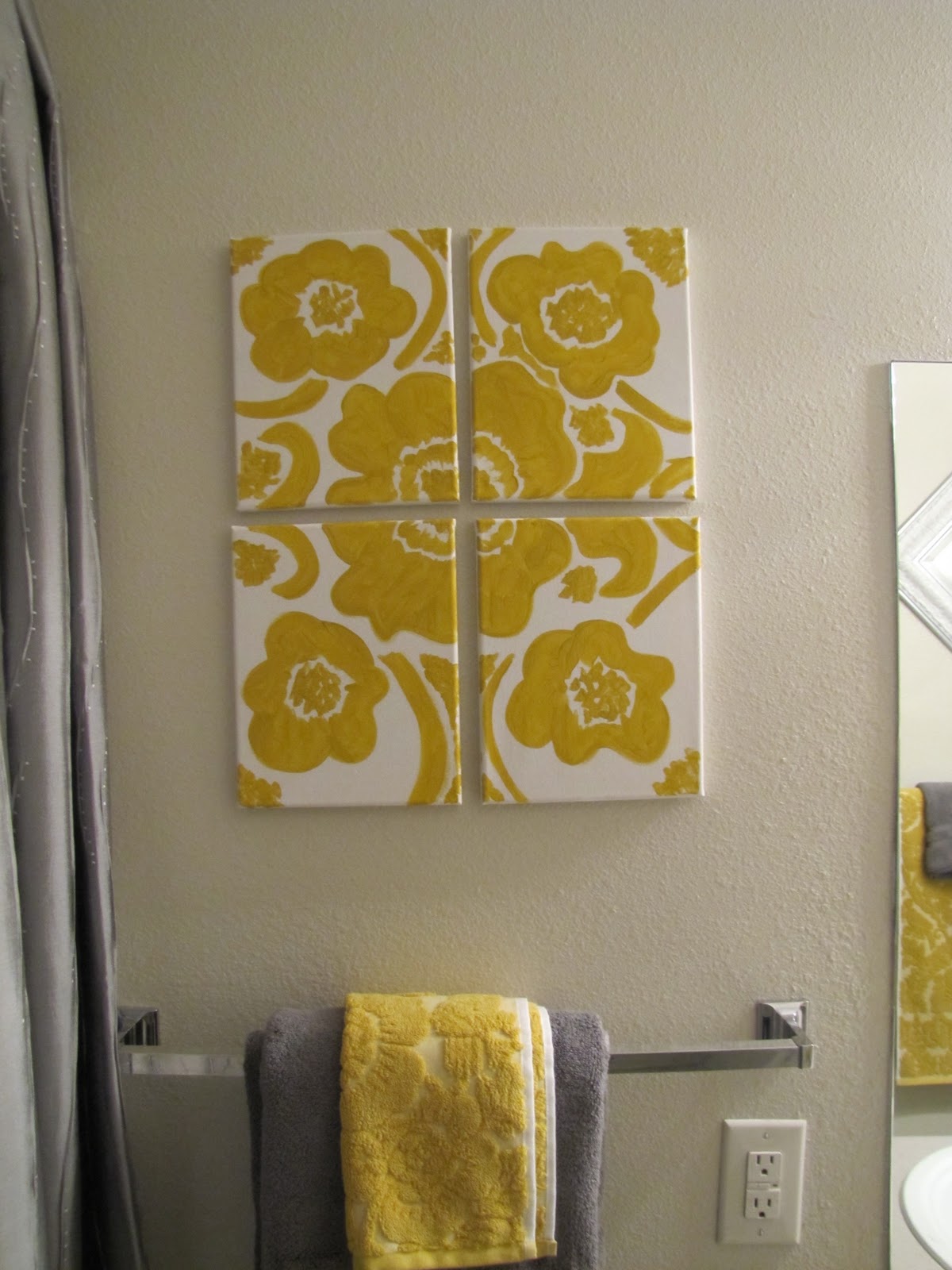 bathroom shower mats have always loved the canvas artwork where small canvases make one 