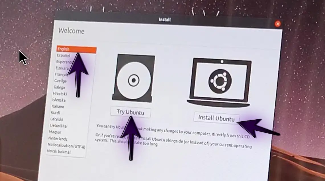 Ubuntu Web Installer Screen