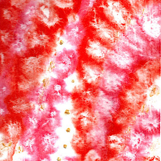 Red abstract sugar watercolor painting II