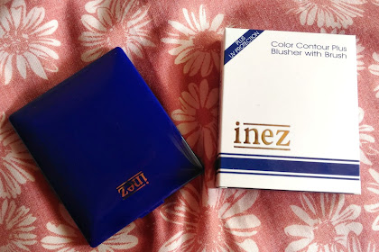 REVIEW : Inez Color Contour Plus Blusher with Brush No. 04 Autumn Rose