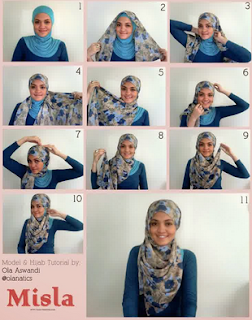 cara pakai hijab modern