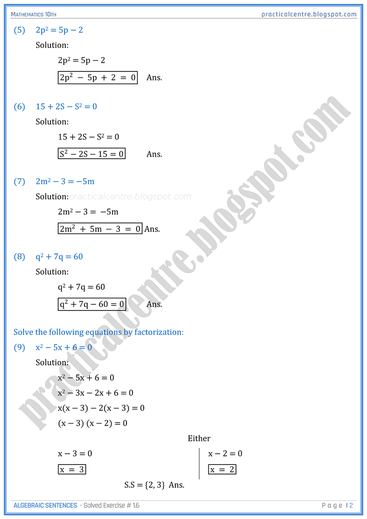 algebraic-sentences-exercise-1-6-mathematics-10th