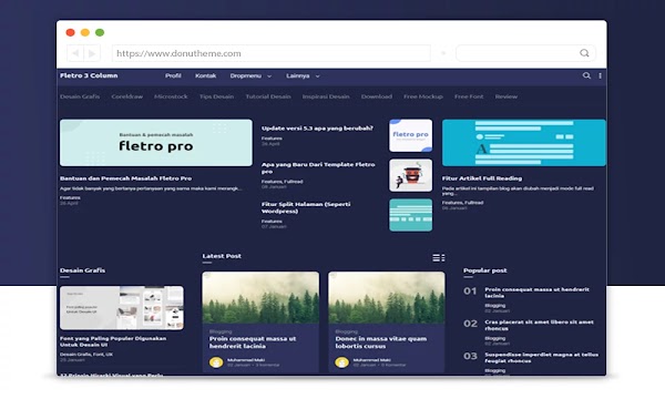 Fletro Pro 3 Column Responsive Blogger Template