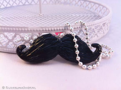 Kawaii Cute Mustache Charms on balls chain