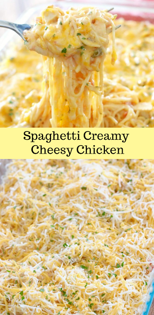 Spaghetti Creamy Cheesy Chicken