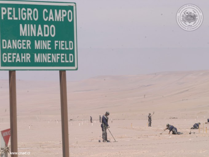 Chile aún tiene 9.722 minas antipersonales en la frontera