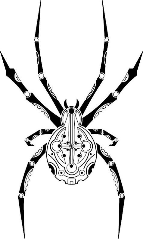 steampunk-spider-tattoo-design