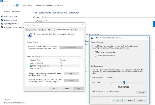 System Protection Local Disk