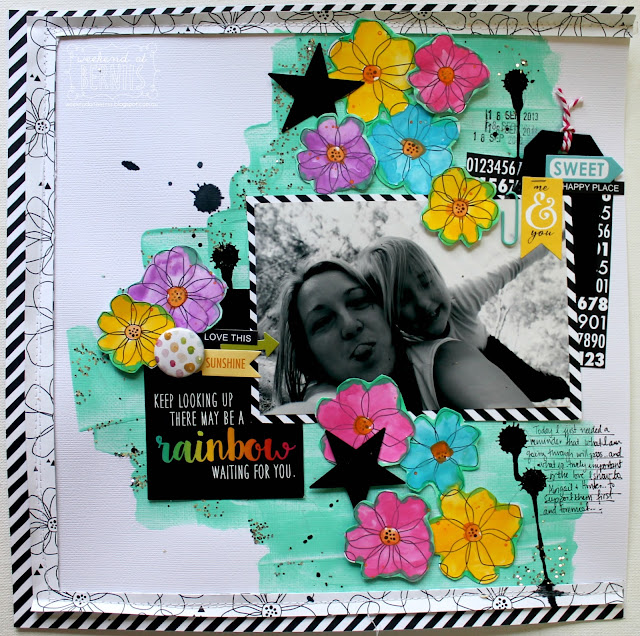 " Rainbow" layout by Bernii Miller using the Clique Kits -Clique into color kit. 