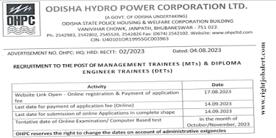 Diploma Engineering Job Opportunities in Odisha Hydro Power Corporation