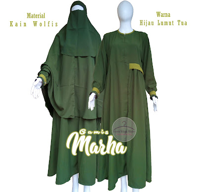 Gamis Syar'i Wolfis Marha Lumut Tua