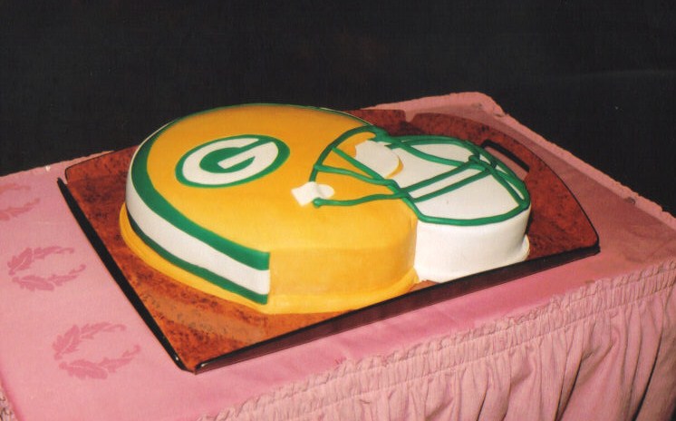 a Green Bay Packer cake