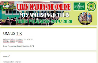 TIK, Online, 2020, Ujian, UM, USBN, US