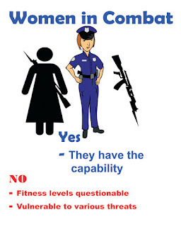 Women in job with police or the military