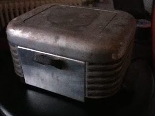 image of 1920s breakfaster aluminum hotplate toaster