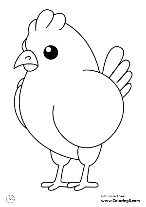 Chicken coloring page