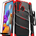 ZIZO Bolt Series for Samsung Galaxy A21 Case with Screen Protector Kickstand Holster Lanyard - Black & Red