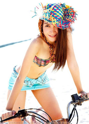 Thai Star Yres Puttatida Bikini On The Beach