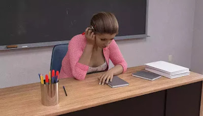 hot teacher thinking about exam online final-year students