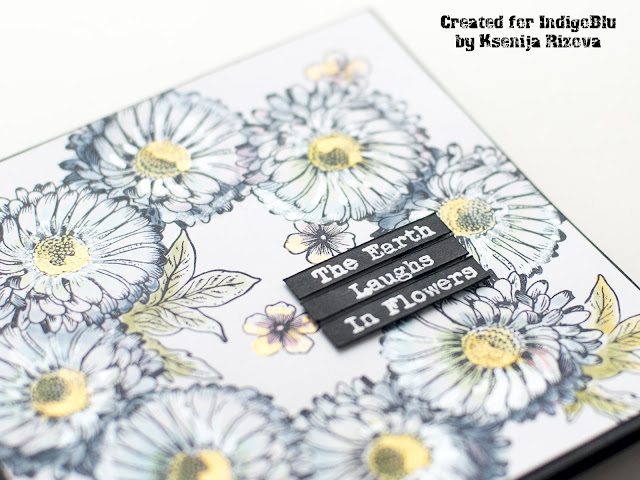 How to make a floral wreath card with individual stamps