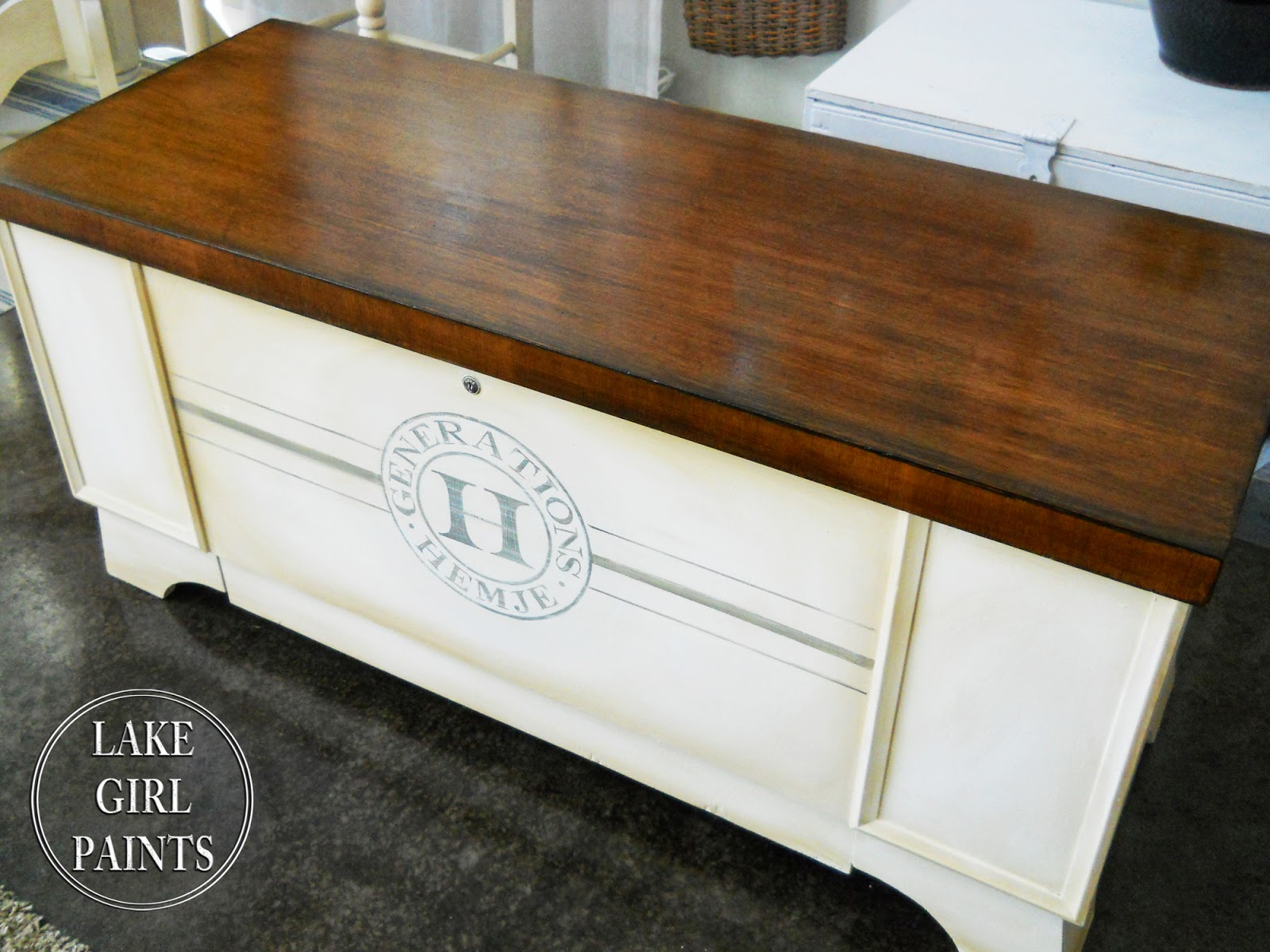 Lake Girl Paints: Generations Cedar Chest - Painted and Stained