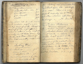 Page opening from Thomas Chadbourne's medical recipe book